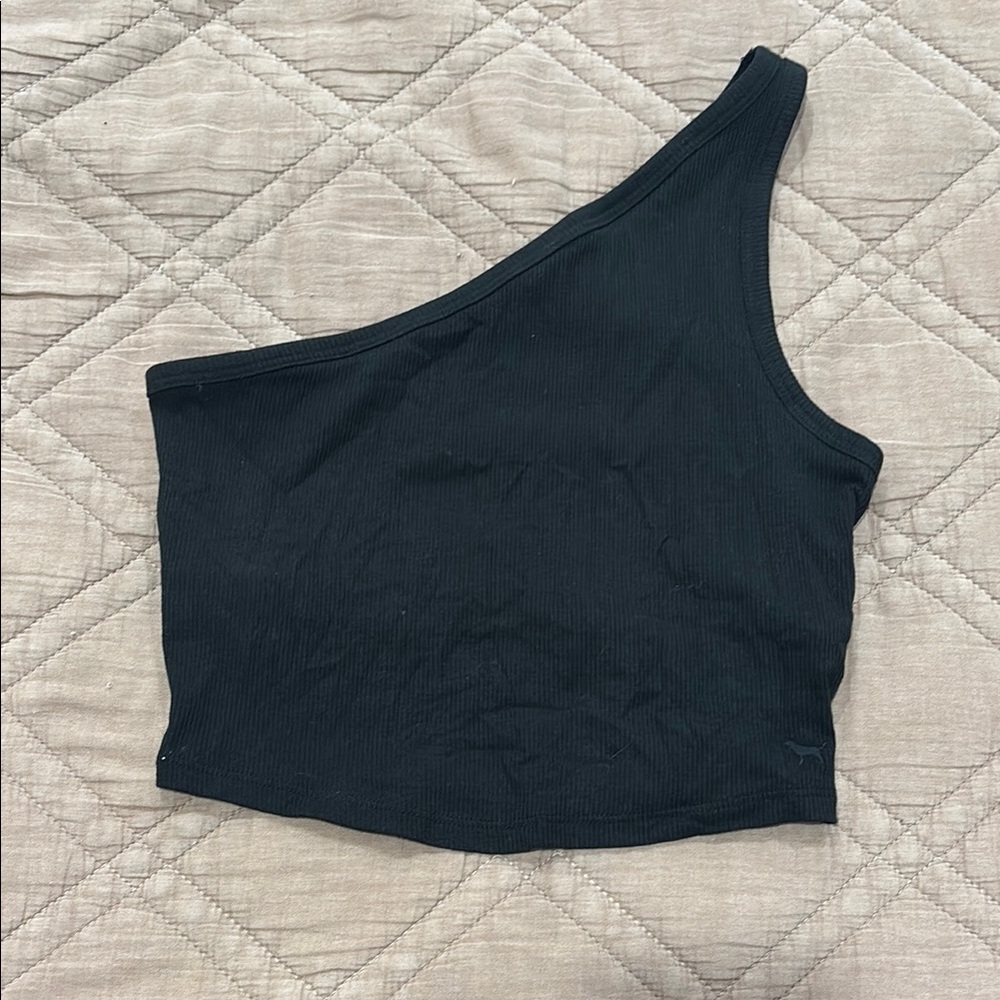 pink vs one shoulder tank top